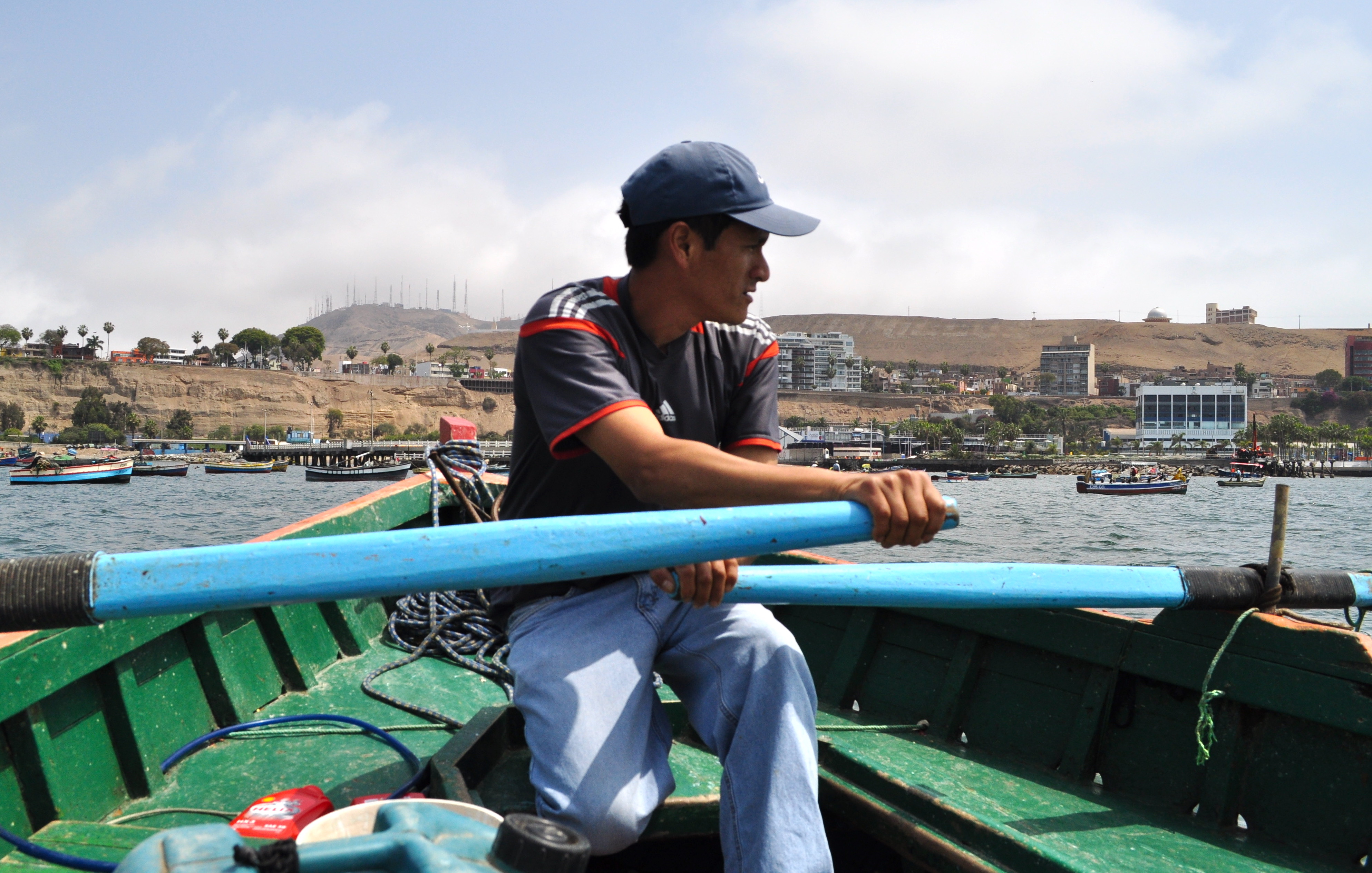 Photo of Pedro in a fishing boat